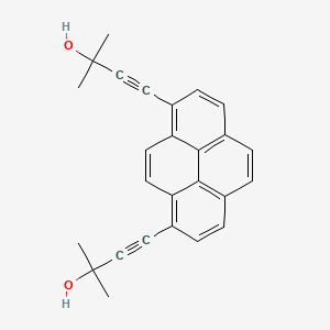 molecular formula C26H22O2 B1314733 2,2'-(Pyrene-1,8-diylbis(ethyne-2,1-diyl))bis(propan-2-ol) 