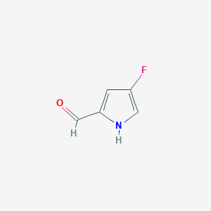 molecular formula C5H4FNO B13147355 4-Fluoro-1H-pyrrole-2-carbaldehyde 