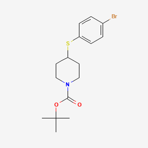 molecular formula C16H22BrNO2S B1314736 tert-Butyl 4-((4-bromophenyl)thio)piperidine-1-carboxylate CAS No. 188527-03-9