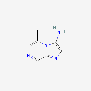 molecular formula C7H8N4 B13147363 5-Methylimidazo[1,2-a]pyrazin-3-amine 