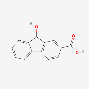 molecular formula C14H10O3 B13147370 9-hydroxy-9H-fluorene-2-carboxylic acid CAS No. 86476-54-2