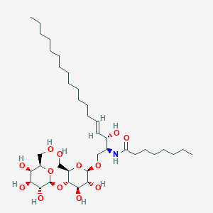 molecular formula C38H71NO13 B13147399 N-[(E,2S,3S)-1-[(2R,3R,4R,5S,6R)-3,4-dihydroxy-6-(hydroxymethyl)-5-[(2S,3R,4S,5R,6R)-3,4,5-trihydroxy-6-(hydroxymethyl)oxan-2-yl]oxyoxan-2-yl]oxy-3-hydroxyoctadec-4-en-2-yl]octanamide 
