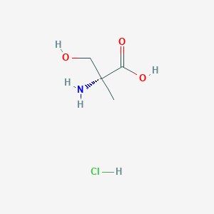 molecular formula C4H10ClNO3 B13147413 (R)-2-Amino-3-hydroxy-2-methylpropanoicacidhydrochloride 