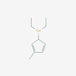 molecular formula C10H17Ga B13147441 Diethyl(3-methylcyclopenta-2,4-dien-1-yl)gallane CAS No. 140866-03-1