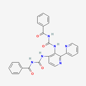molecular formula C26H20N6O4 B13147454 N,N'-(([2,2'-Bipyridine]-3,4-diylbis(azanediyl))bis(carbonyl))dibenzamide CAS No. 137878-74-1