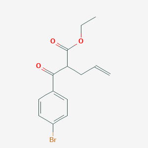 molecular formula C14H15BrO3 B13147466 Ethyl2-(4-bromobenzoyl)pent-4-enoate 