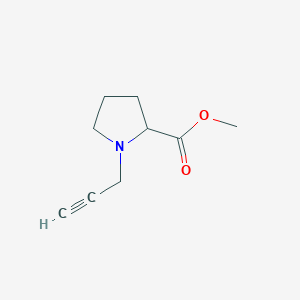 molecular formula C9H13NO2 B13147509 Methyl 1-(prop-2-yn-1-yl)pyrrolidine-2-carboxylate 