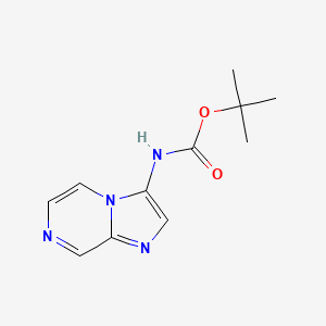molecular formula C11H14N4O2 B13147516 tert-Butyl imidazo[1,2-a]pyrazin-3-ylcarbamate 