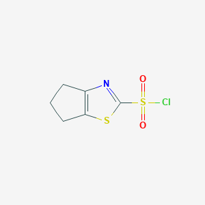 molecular formula C6H6ClNO2S2 B13147528 5,6-Dihydro-4H-cyclopenta[d]thiazole-2-sulfonyl chloride 