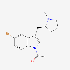molecular formula C16H19BrN2O B1314753 (R)-1-(5-Bromo-3-((1-methylpyrrolidin-2-yl)methyl)-1H-indol-1-yl)ethanone CAS No. 205369-12-6