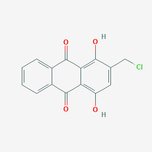molecular formula C15H9ClO4 B13147534 9,10-Anthracenedione, 2-(chloromethyl)-1,4-dihydroxy- CAS No. 56594-53-7