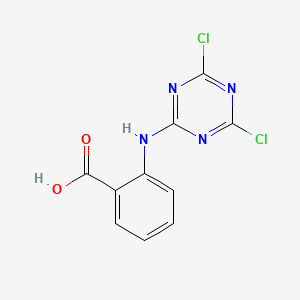 molecular formula C10H6Cl2N4O2 B13147576 2-[(4,6-Dichloro-1,3,5-triazin-2-yl)amino]benzoic acid CAS No. 55635-97-7