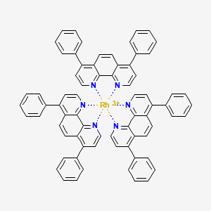 molecular formula C72H48N6Rh+3 B13147593 Tris(4,7-diphenyl-1,10-phenanthroline)rhodium(III) 