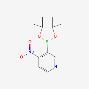 molecular formula C11H15BN2O4 B13147598 4-Nitro-3-(4,4,5,5-tetramethyl-1,3,2-dioxaborolan-2-yl)pyridine 
