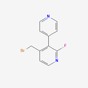 molecular formula C11H8BrFN2 B13147626 4-(Bromomethyl)-2-fluoro-3,4'-bipyridine 