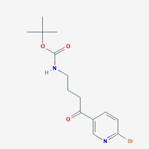 molecular formula C14H19BrN2O3 B13147778 tert-Butyl(4-(6-bromopyridin-3-yl)-4-oxobutyl)carbamate 