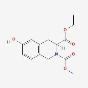 molecular formula C14H17NO5 B1314778 3-ethyl 2-methyl 6-hydroxy-3,4-dihydro-2,3(1H)-isoquinolinedicarboxylate CAS No. 128073-40-5