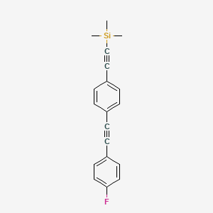 molecular formula C19H17FSi B1314783 ((4-((4-氟苯基)乙炔基)苯基)乙炔基)三甲基硅烷 CAS No. 910467-79-7