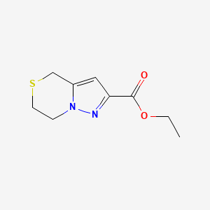 molecular formula C9H12N2O2S B1314785 Ethyl 6,7-dihydro-4H-pyrazolo[5,1-c][1,4]thiazine-2-carboxylate CAS No. 623564-59-0