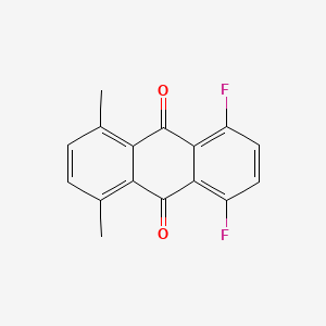 molecular formula C16H10F2O2 B13147874 9,10-Anthracenedione, 1,4-difluoro-5,8-dimethyl- CAS No. 389633-53-8