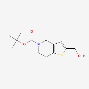 molecular formula C13H19NO3S B1314793 Ethyl 5-boc-4,5,6,7-tetrahydrothieno[3,2-C]pyridine-2-methanol CAS No. 165947-56-8