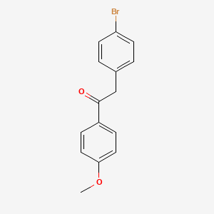 molecular formula C15H13BrO2 B1314798 Ethanone, 2-(4-bromophenyl)-1-(4-methoxyphenyl)- CAS No. 67205-73-6