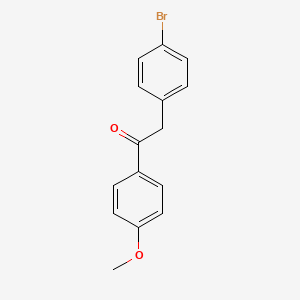 molecular formula C15H13BrO2 B1314798 2-(4-Bromophenyl)-1-(4-methoxyphenyl) ethanone CAS No. 67205-73-6