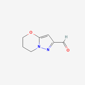 molecular formula C7H8N2O2 B1314800 6,7-二氢-5H-吡唑并[5,1-b][1,3]恶嗪-2-甲醛 CAS No. 623565-63-9