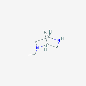 molecular formula C7H14N2 B1314809 (1R,4R)-2-乙基-2,5-二氮杂-双环[2.2.1]庚烷 CAS No. 1073556-32-7