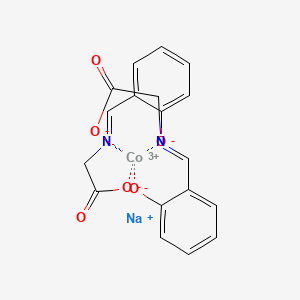molecular formula C18H14CoN2NaO6 B13148097 Bis(N-salicylideneglycinato)cobaltatesodium 