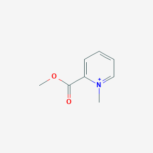 molecular formula C8H10NO2+ B13148111 Pyridinium,2-(methoxycarbonyl)-1-methyl- 