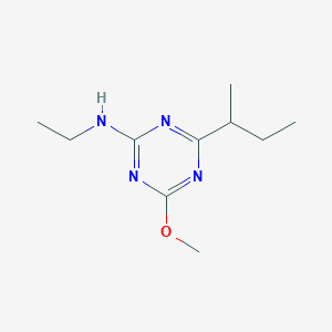 molecular formula C10H18N4O B13148219 4-(Butan-2-yl)-N-ethyl-6-methoxy-1,3,5-triazin-2-amine CAS No. 62706-29-0
