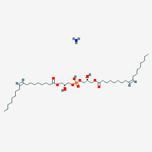 molecular formula C42H82NO10P B13148317 azane;[(2R)-2-hydroxy-3-[hydroxy-[(2R)-2-hydroxy-3-[(Z)-octadec-9-enoyl]oxypropoxy]phosphoryl]oxypropyl] (Z)-octadec-9-enoate 