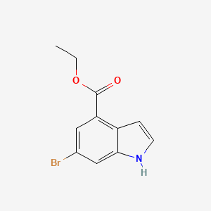 molecular formula C11H10BrNO2 B13148484 Ethyl6-bromo-1H-indole-4-carboxylate 