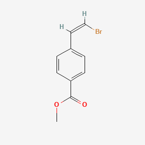 molecular formula C10H9BrO2 B13148521 Benzoicacid,4-[(1Z)-2-bromoethenyl]-,methylester 