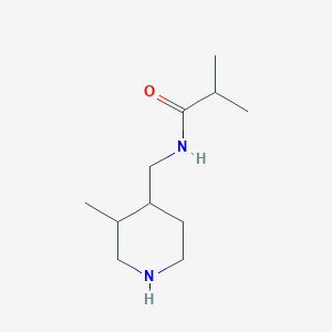 molecular formula C11H22N2O B13148596 2-Methyl-N-[(3-methylpiperidin-4-yl)methyl]propanamide 