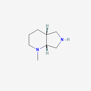 molecular formula C8H16N2 B13148688 cis-1-Methyloctahydropyrrolo[3,4-b]pyridine 