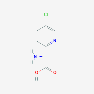 molecular formula C8H9ClN2O2 B13148814 (2S)-2-amino-2-(5-chloropyridin-2-yl)propanoic acid 
