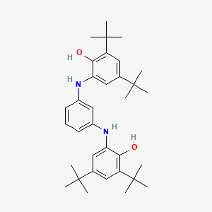 B1314884 6,6'-(1,3-Phenylenebis(azanediyl))bis(2,4-di-tert-butylphenol) CAS No. 2951-81-7