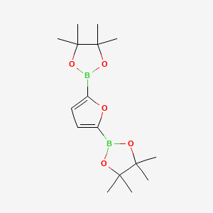 molecular formula C16H26B2O5 B1314885 Furan-2,5-diboronic acid, pinacol ester CAS No. 476004-83-8