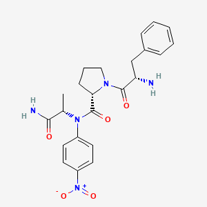 molecular formula C23H27N5O5 B13148874 L-Phenylalanyl-L-prolyl-N-(4-nitrophenyl)-L-alaninamide 