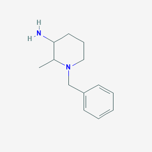 molecular formula C13H20N2 B13148964 1-Benzyl-2-methylpiperidin-3-amine 