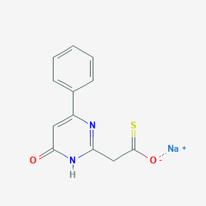 molecular formula C12H9N2NaO2S B13148992 Sodium2-(6-oxo-4-phenyl-1,6-dihydropyrimidin-2-yl)ethanethioate 