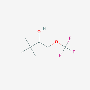 molecular formula C7H13F3O2 B13149067 3,3-Dimethyl-1-(trifluoromethoxy)butan-2-ol 
