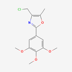 4-(Chloromethyl)-5-methyl-2-(3,4,5-trimethoxyphenyl)-1,3-oxazole
