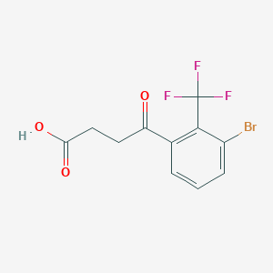 molecular formula C11H8BrF3O3 B13149133 4-(3-Bromo-2-trifluoromethylphenyl)-4-oxo-butyric acid 