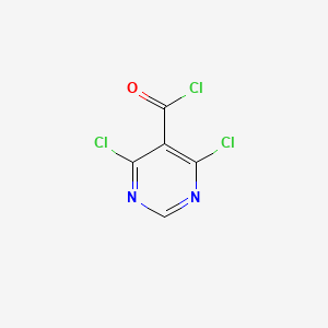 molecular formula C5HCl3N2O B1314916 5-Pyrimidinecarbonyl chloride, 4,6-dichloro- CAS No. 87600-97-3