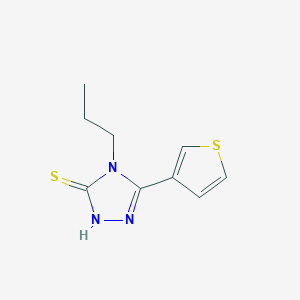 molecular formula C9H11N3S2 B13149374 4-Propyl-5-(thiophen-3-YL)-4H-1,2,4-triazole-3-thiol 