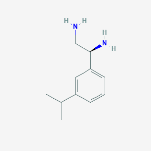 molecular formula C11H18N2 B13149465 1,2-Ethanediamine,1-[3-(1-methylethyl)phenyl]-,(1S)- 