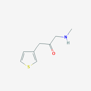 molecular formula C8H11NOS B13149511 1-(Methylamino)-3-(thiophen-3-yl)propan-2-one 